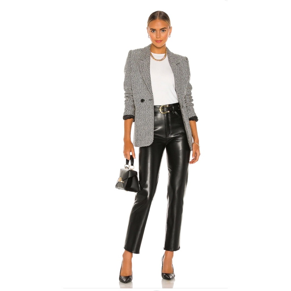 AGOLDE Recycled Leather 90's Pinch Waist Pant in Detox Size 30